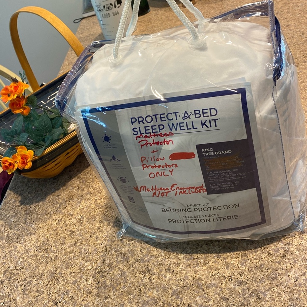 Protect A Bed Sleep Well King PARTIAL KIT 2 Pillow Protectors Mattress Protector